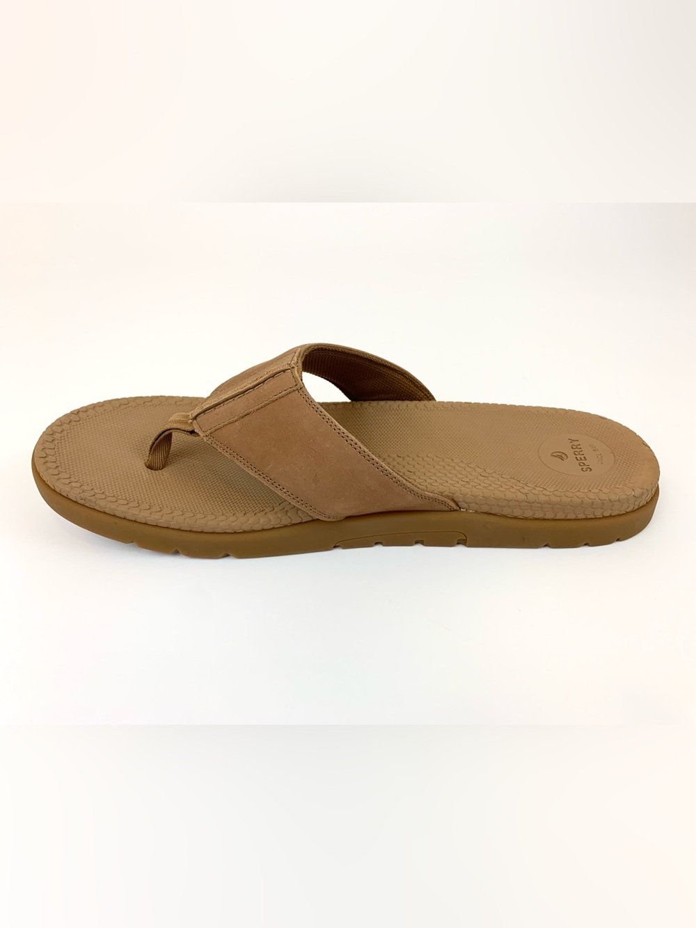 Sperry Santa Cruz II Men's Tan Leather Thong Sandals - Picture 5 of 9